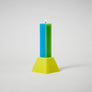 Happiness Pillar Candle (Blue/Green)