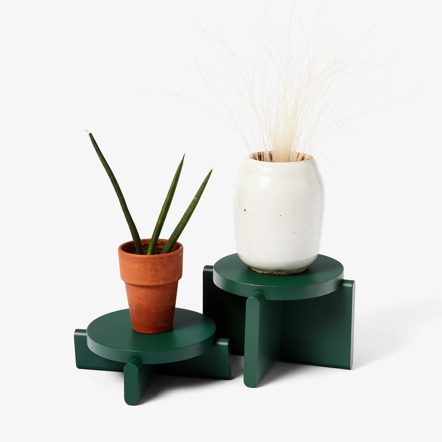Plant Pedestal Set- Green