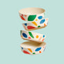 Bamboo Bowl Set of 4 - Color Blots