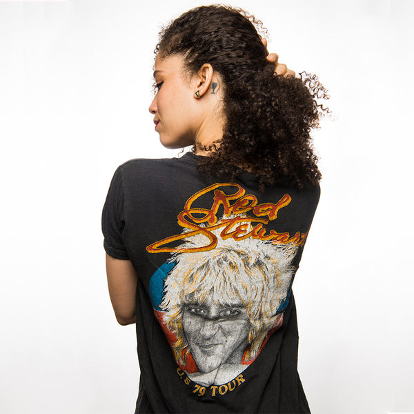 T-Shirt Rod Stewart - Coton Lourd - Impression Recto - Taille Unique Adulte - Neuf Avec Étiquette