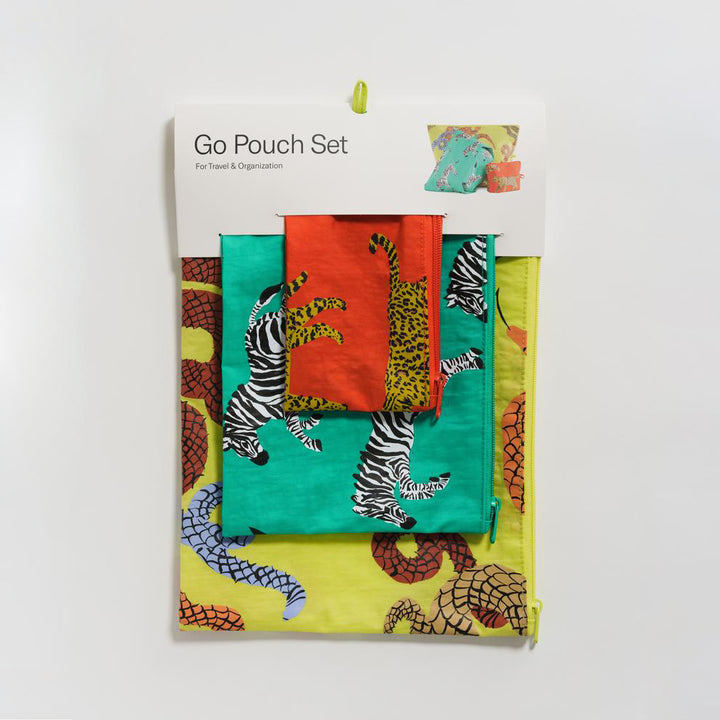Baggu Go Pouch Set - Fancy Animal