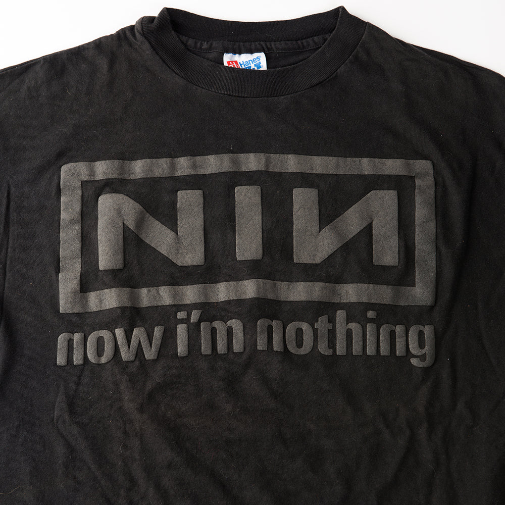 限定SALE202490s NINE INCH NAILS (now i\'m nothing) Tシャツ L 黒 USA製 ビンテージ 90年代 NIN ナインインチネイルズ オリジナル ヴィンテージ バンT Tシャツ