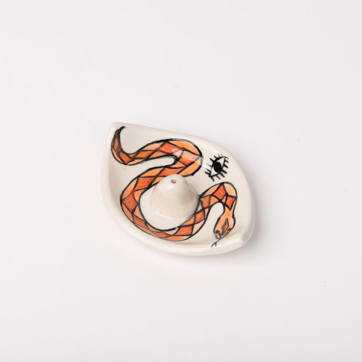 Orange Snake Eye Incense Burner