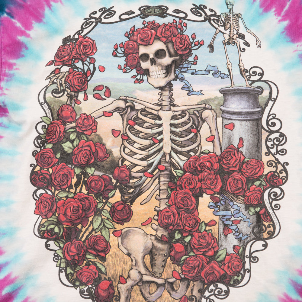 Grateful Dead Men's Spiral Skeletons T-shirt X-Large Black