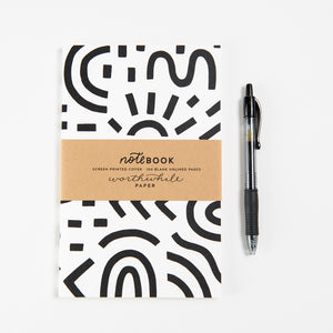 Curves and Lines Pattern Notebook