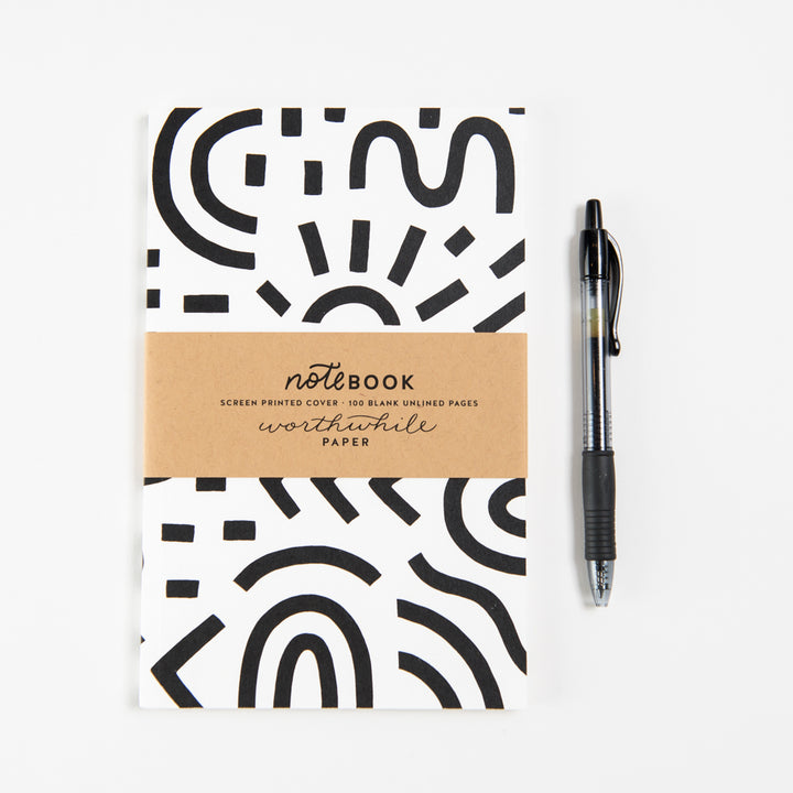 Curves and Lines Pattern Notebook