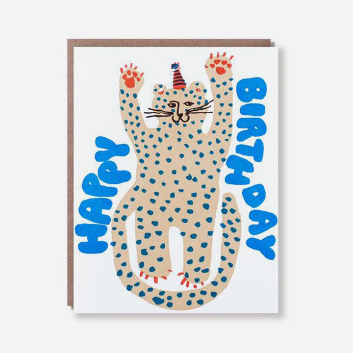 Party Cheetah Birthday Card