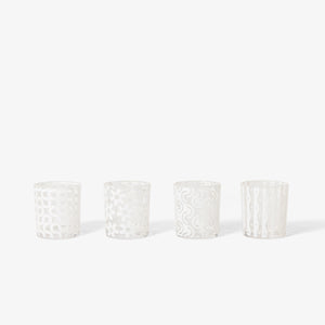 Pattern Glasses Set - White