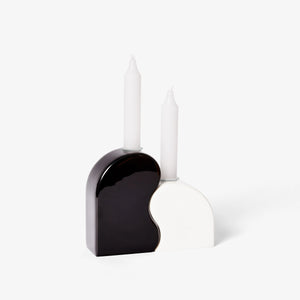 Seymour Candle Holders (Black/ White)