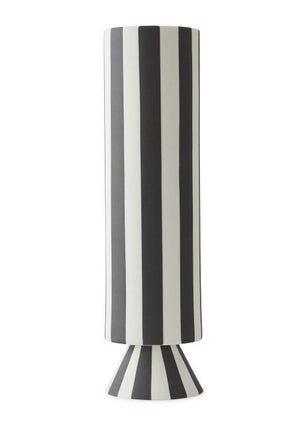 Toppu High Vase in Black & White