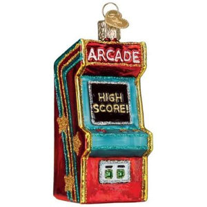 Vintage Arcade Game Glass Ornament