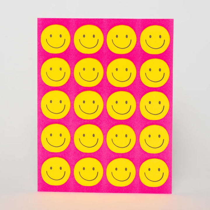Repeat Smileys Card - Blank Inside