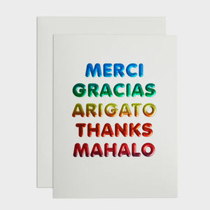 Thanks (Languages) Thank You Card